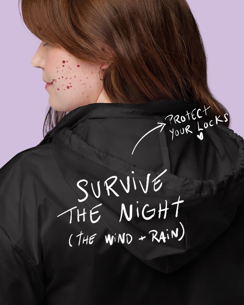 Final Girl unisex lightweight windbreaker + rain jacket