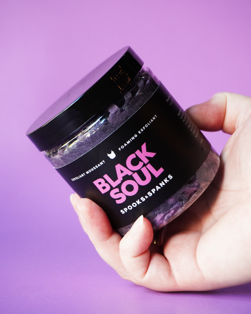 Black Soul  Cleansing scrub - Pomegranate + Mango
