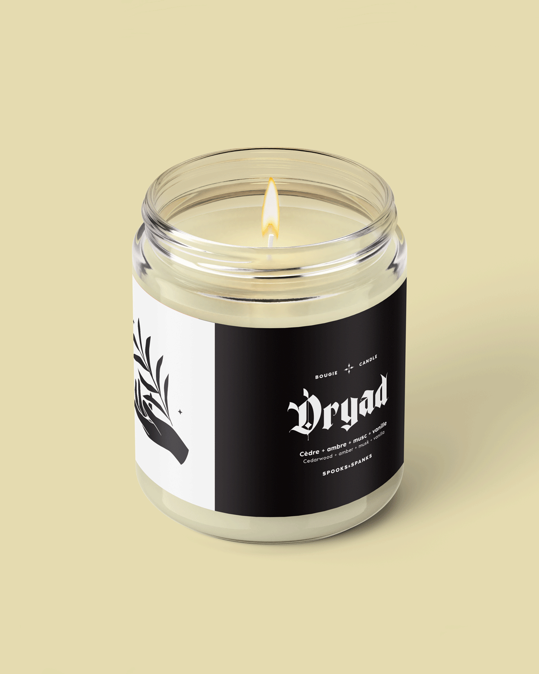 Bougie Dryad cèdre + ambre + musc + vanille 