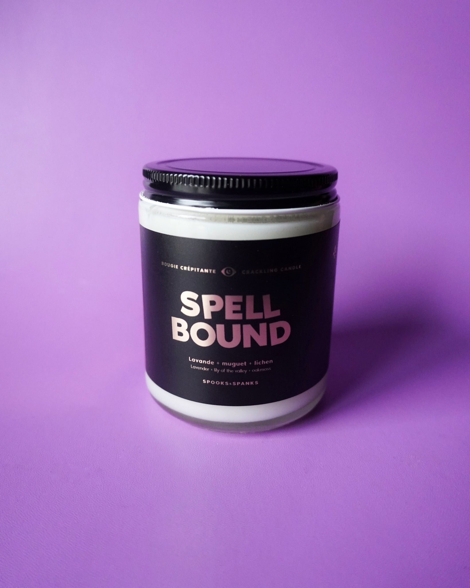 Spellbound Crackling wick candle - lavender + oak moss + lily of the valley