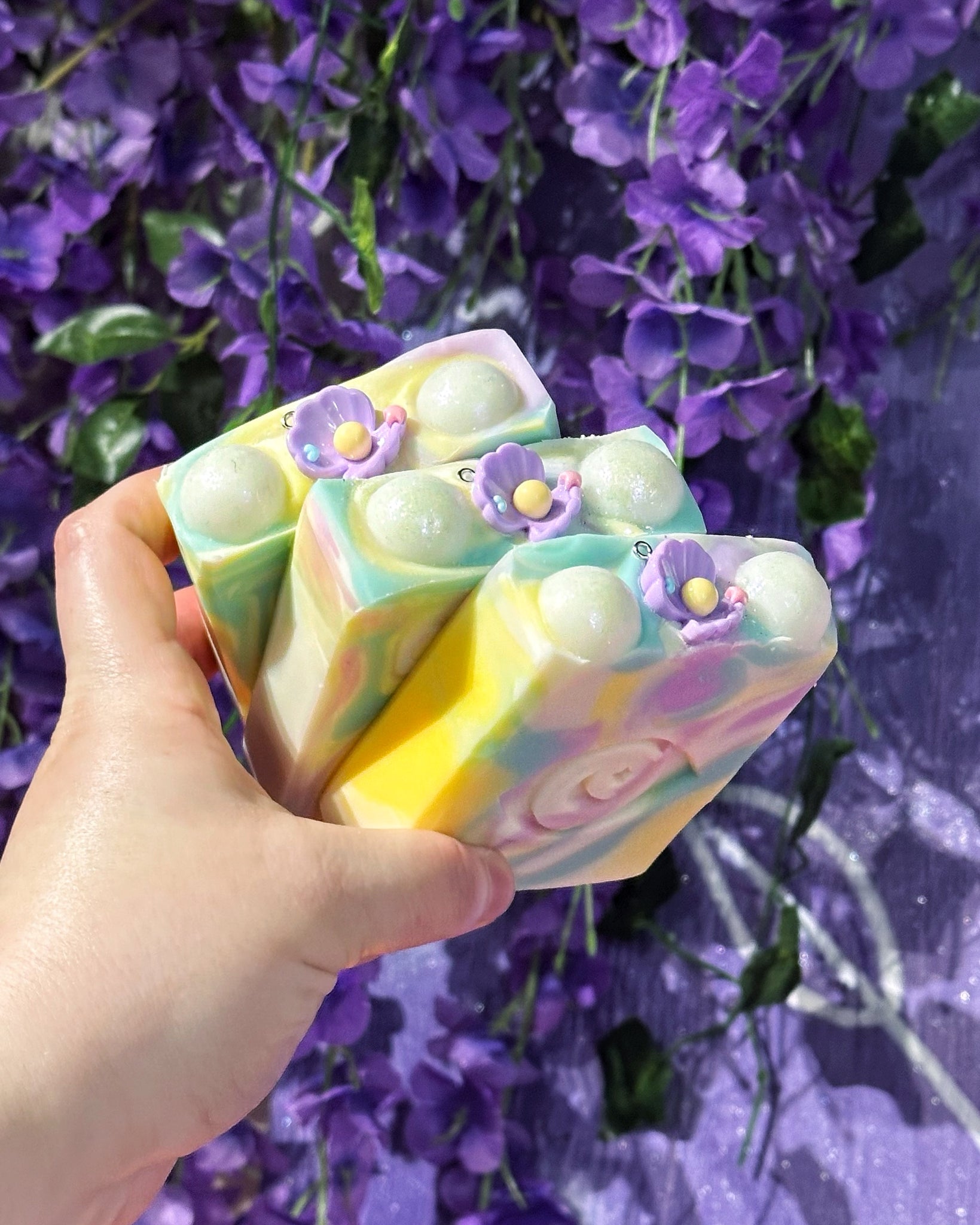 Pearlescent Charmed Soap Bar - Peach + Peony + Sea Salt