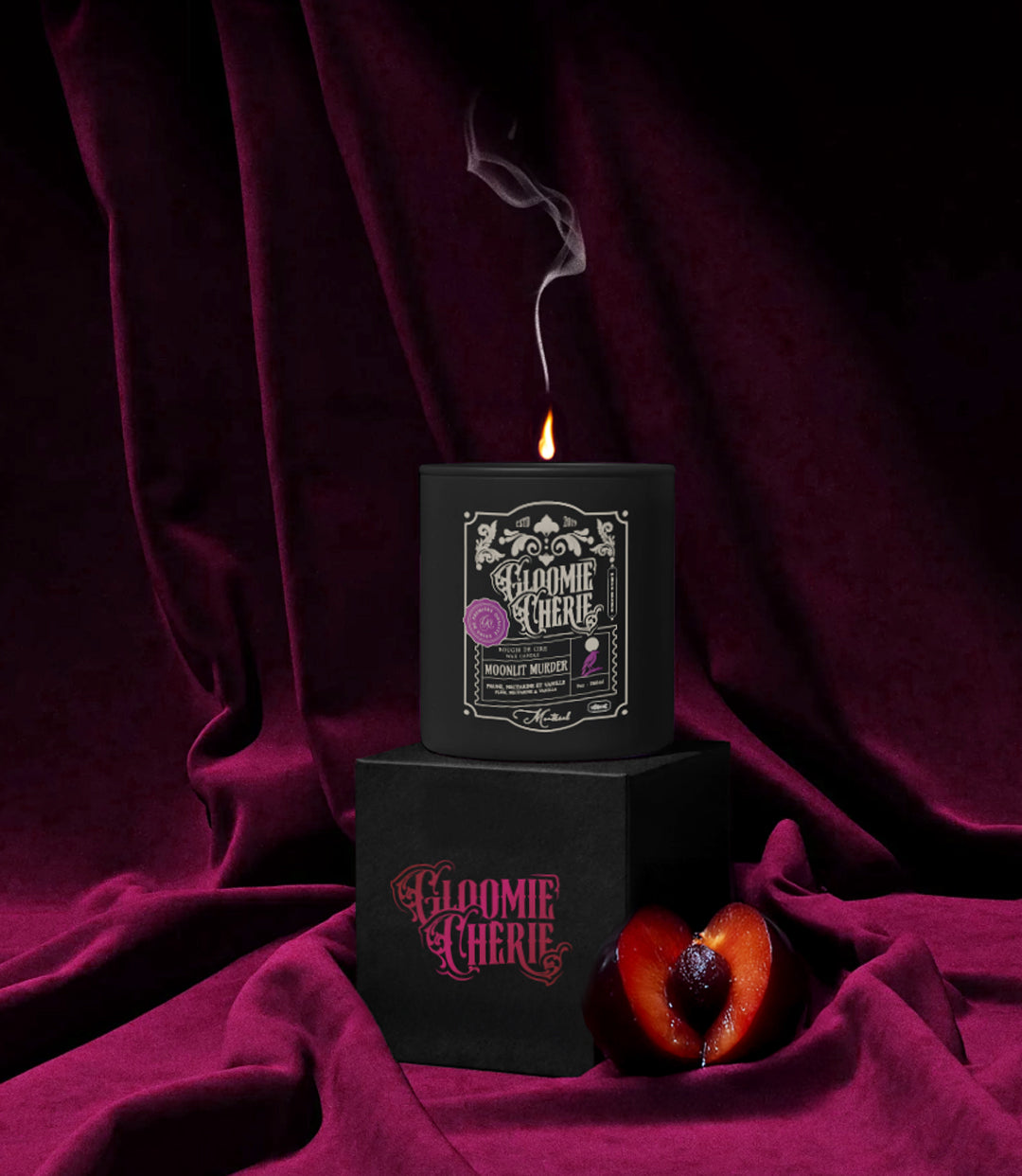 Moonlit Murder Candle - Plum + Apricot + Nectarine + Vanilla
