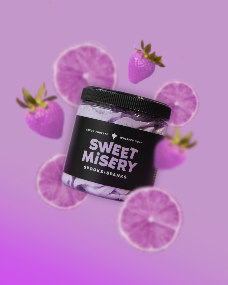 Sweet Misery strawberry + lemon + vanilla musk whipped soap