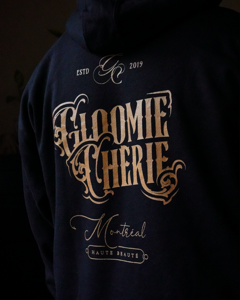 Gloomie Chérie golden embroidered & printed hoodie