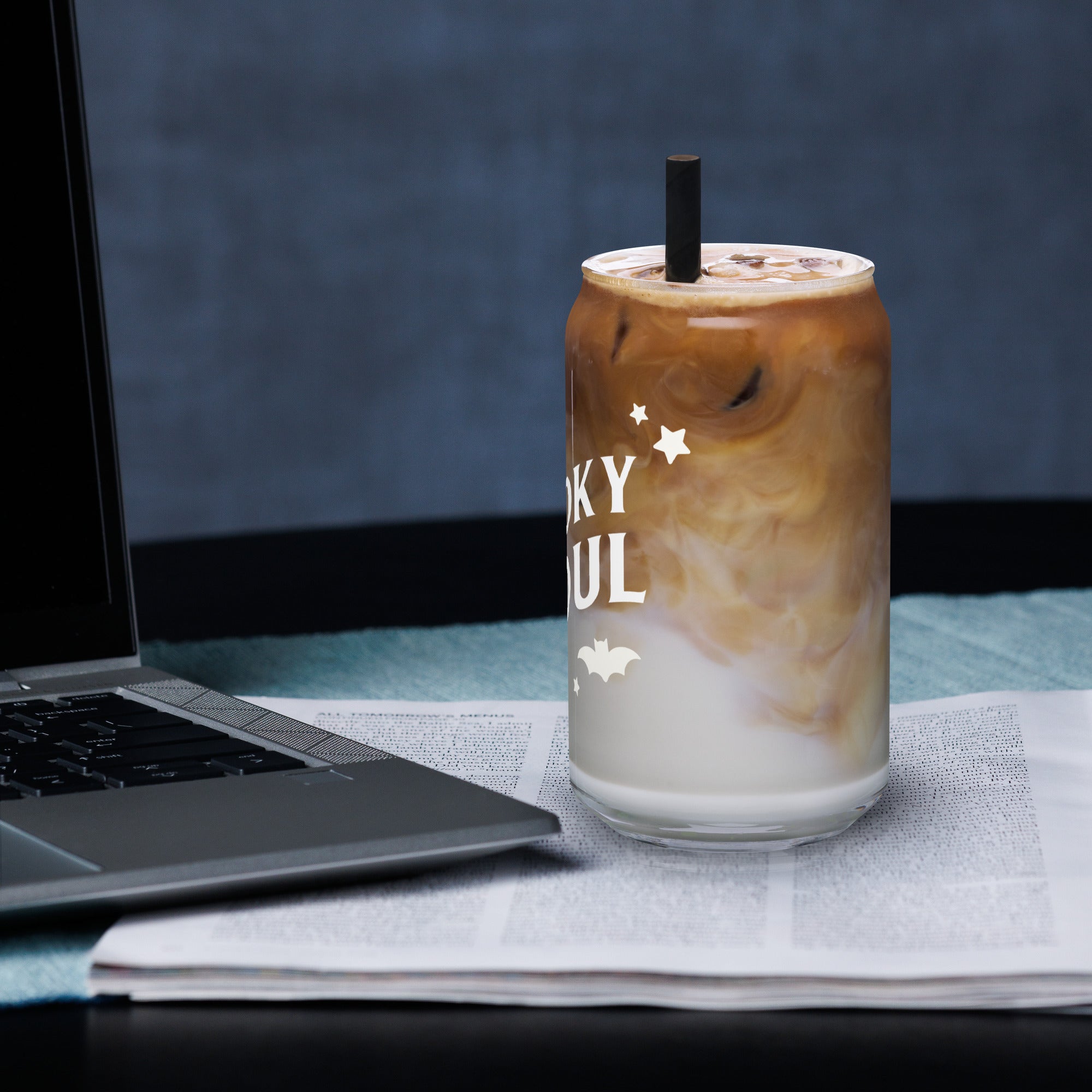 Spooky Ghoul Can-shaped glass