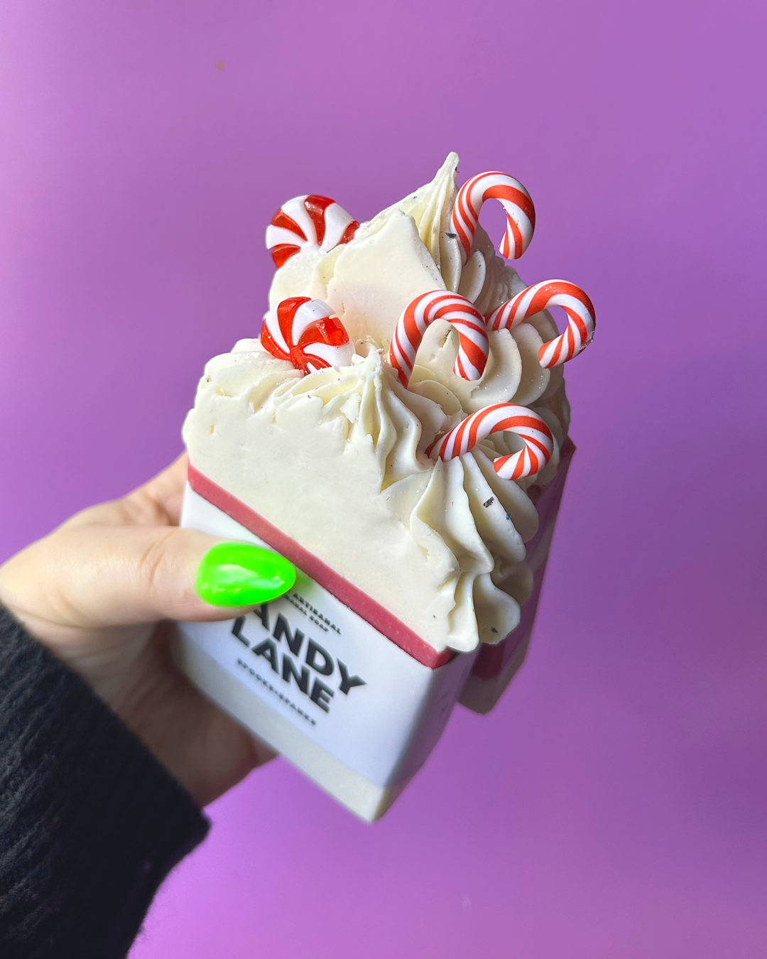 Barra de jabón Candy Lane - Menta dulce y vainilla 
