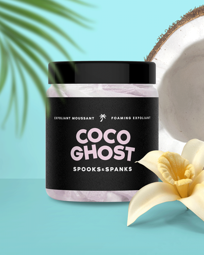 Coco Ghost coconut + peach + vanilla Foaming Scrub