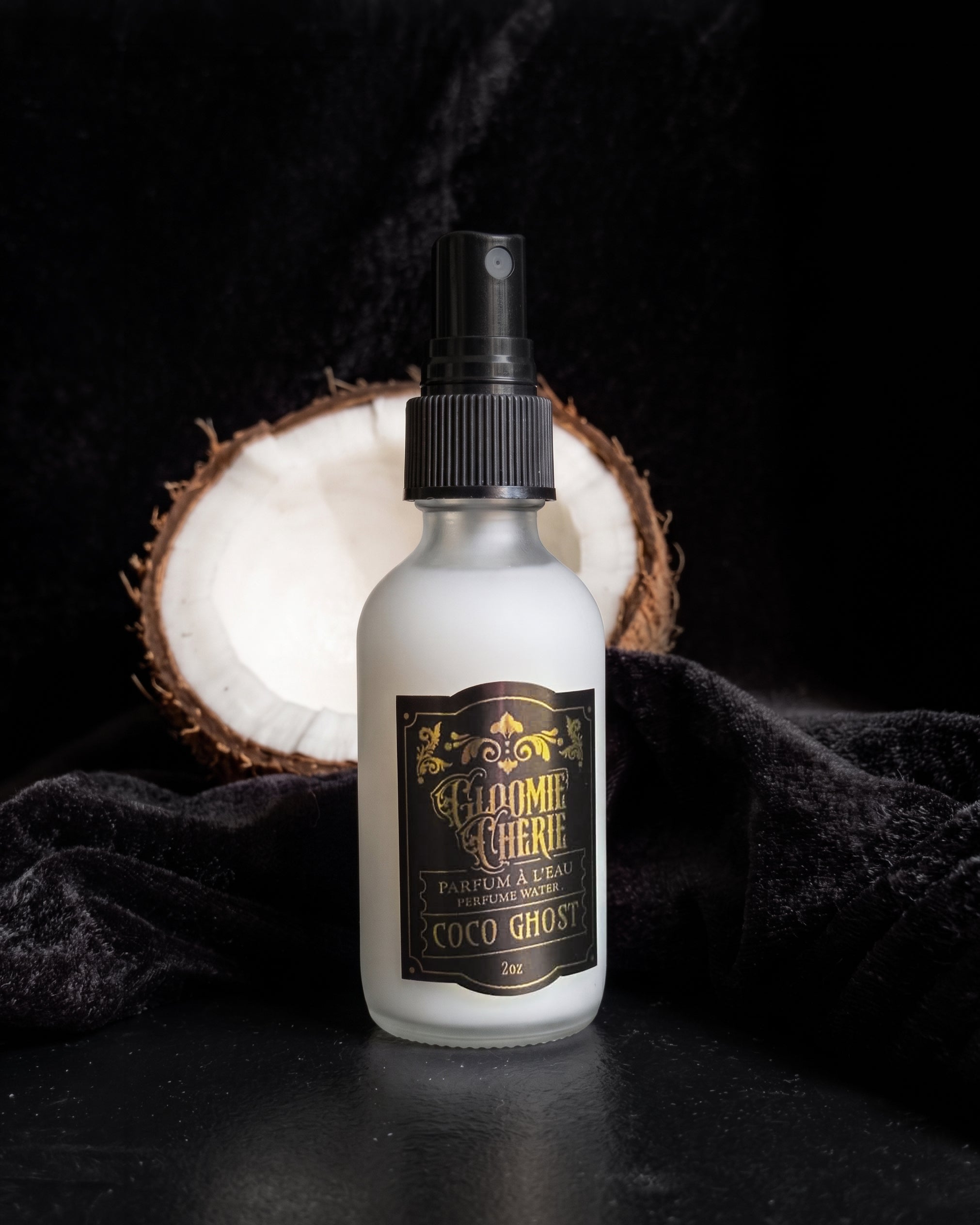 Brume corporelle et capillaire Coco Ghost - Noix de coco, pêche et vanille