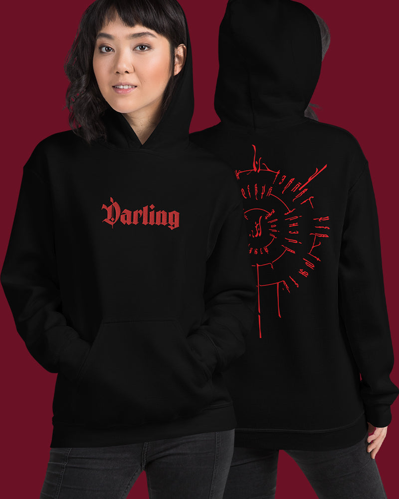 Sudadera con capucha con bordado y espalda estampada de Darling