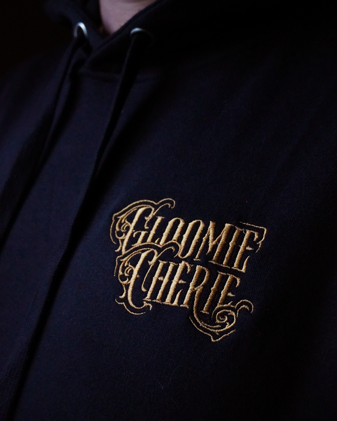 Gloomie Chérie golden embroidered & printed hoodie