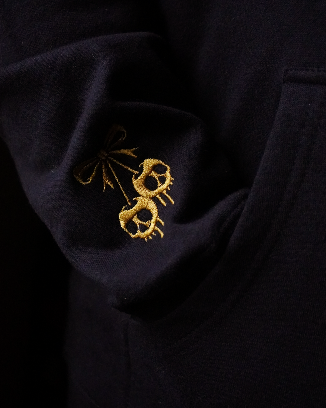 Gloomie Chérie golden embroidered & printed hoodie