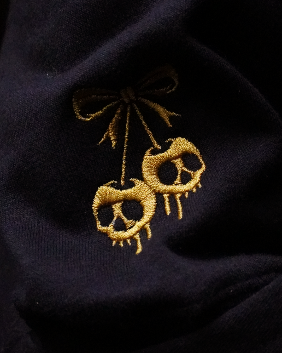 Gloomie Chérie golden embroidered & printed hoodie