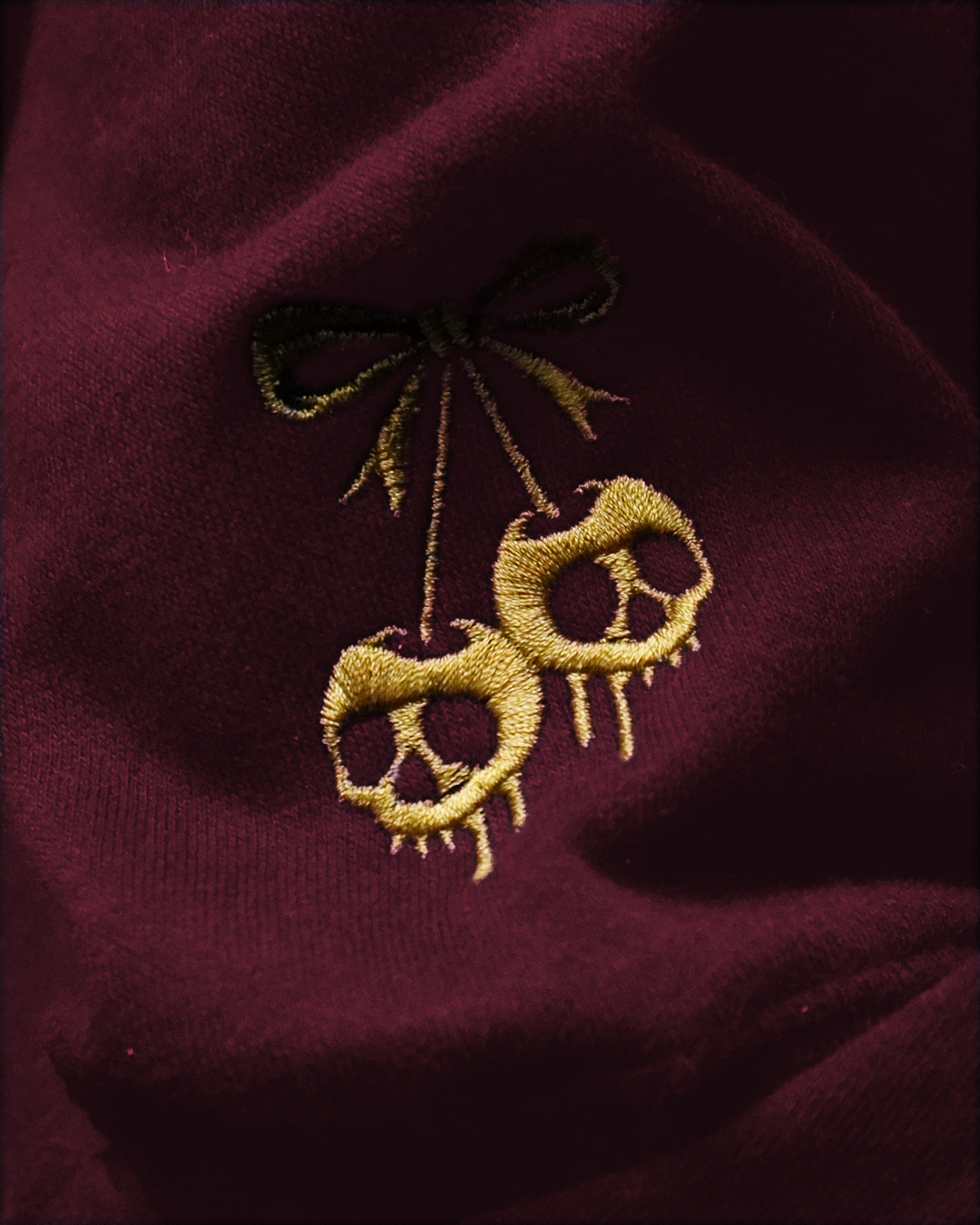 Gloomie Chérie golden embroidered & printed hoodie