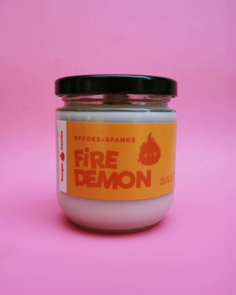 Fire Demon Charmed Candle - Woodfire + Raspberry + Vanilla – Spooks ...