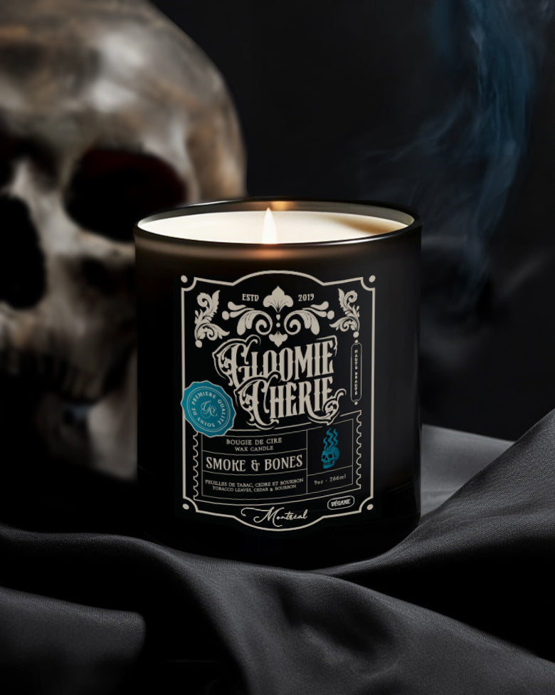 Smoke & Bones Candle - Tobacco Leaves + Cedar + Tonka + Bourbon