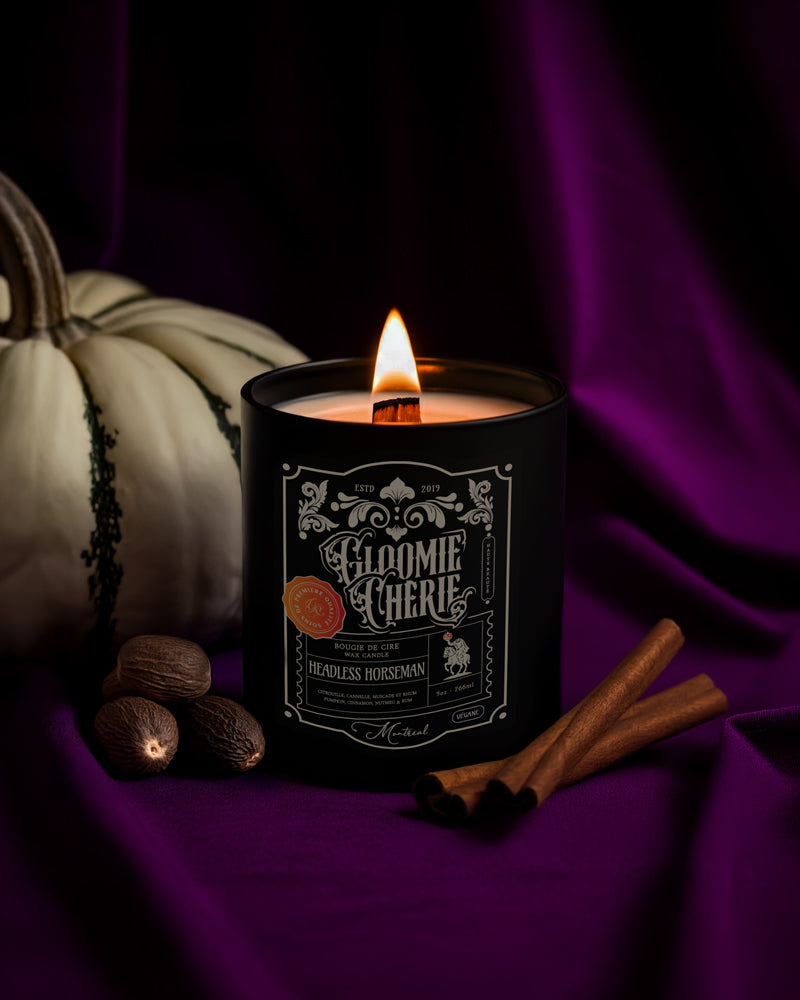 Headless Horseman  Candle - Pumpkin + Cinnamon + Nutmeg + Vanilla