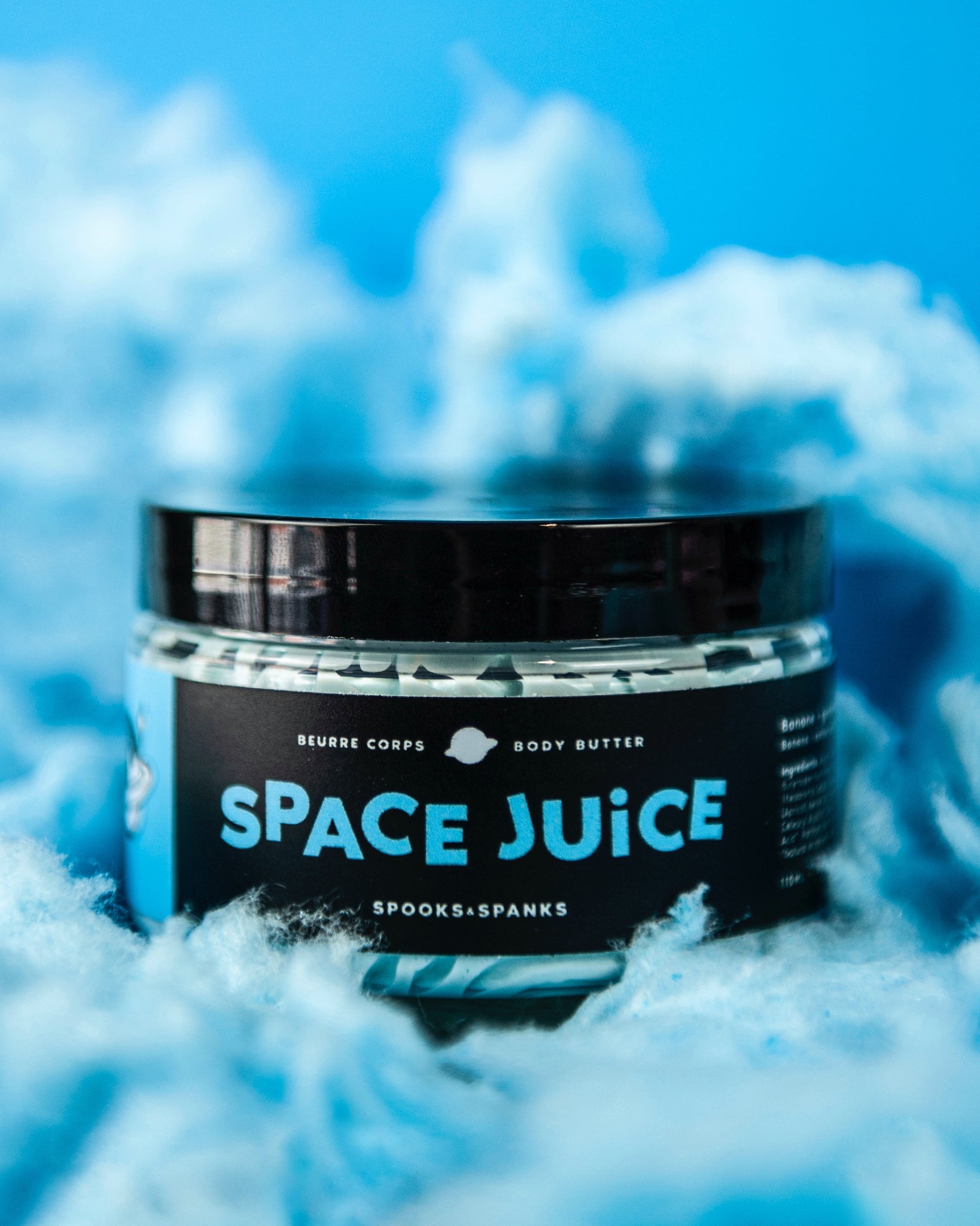 Beurre corporel Space Juice - Orange + banane + barbe à papa + gomme balloune