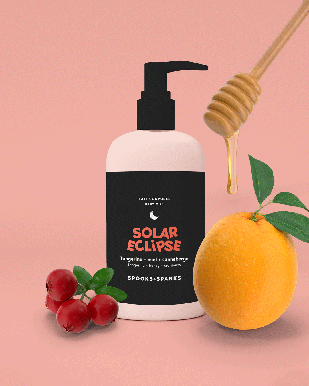 Solar Eclipse Body Milk - Tangerine + honey + cranberry