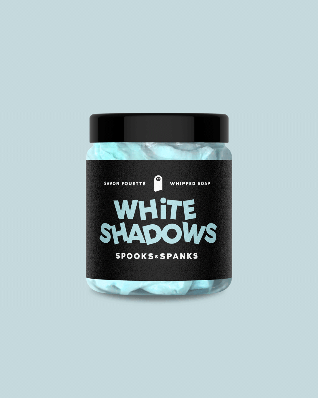 White Shadows coconut + eucalyptus whipped soap
