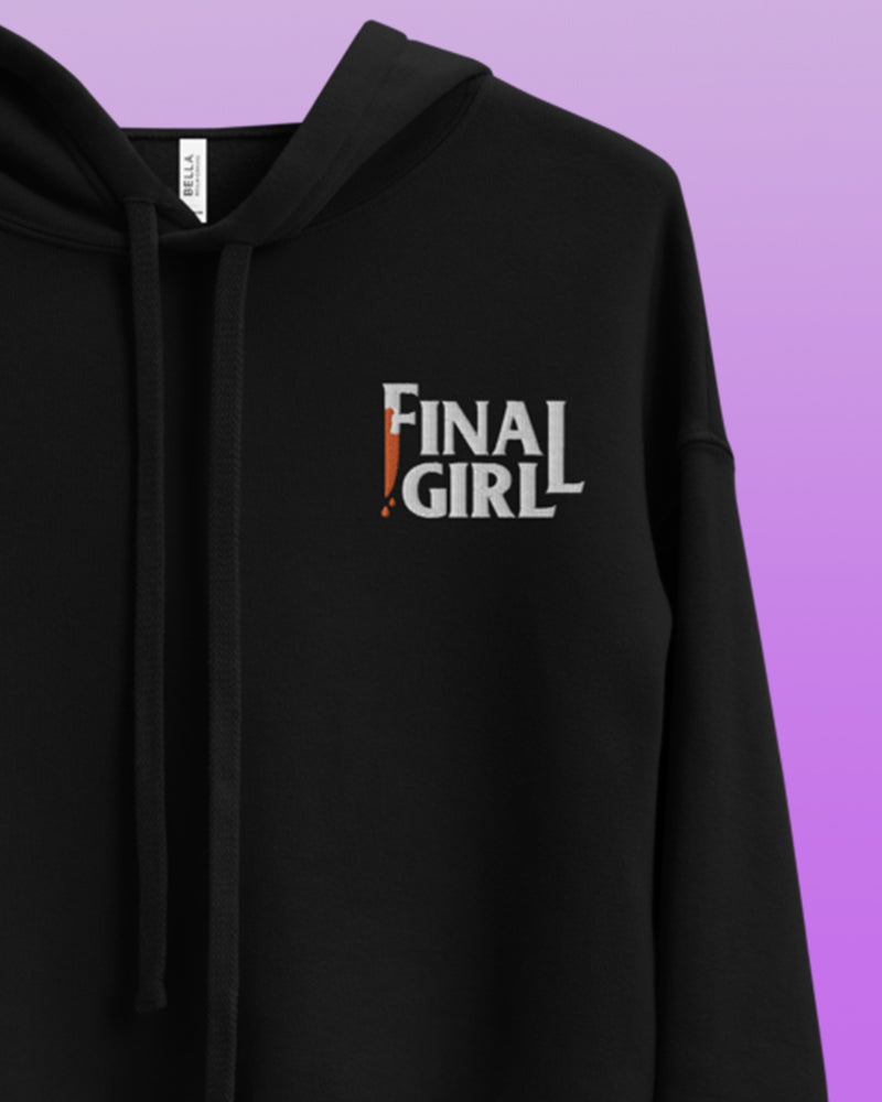 Final Girl embroidered cropped hoodie