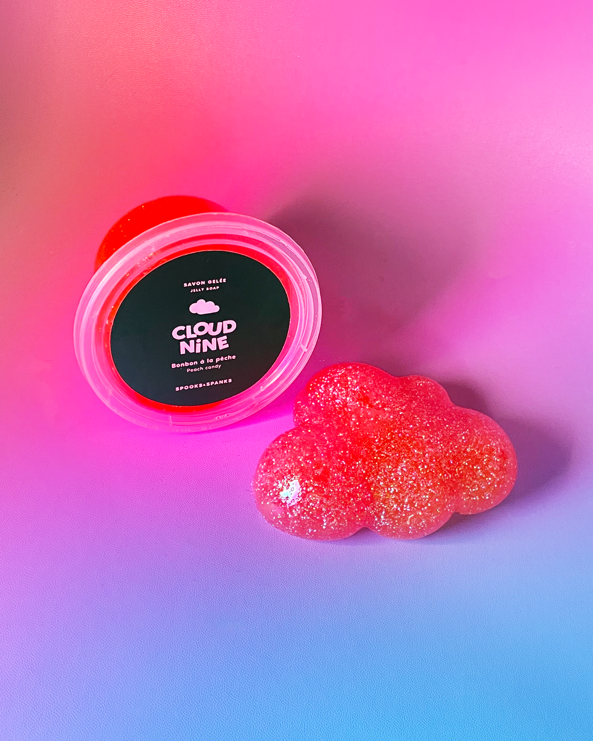 Cloud Nine peach candy jelly soap