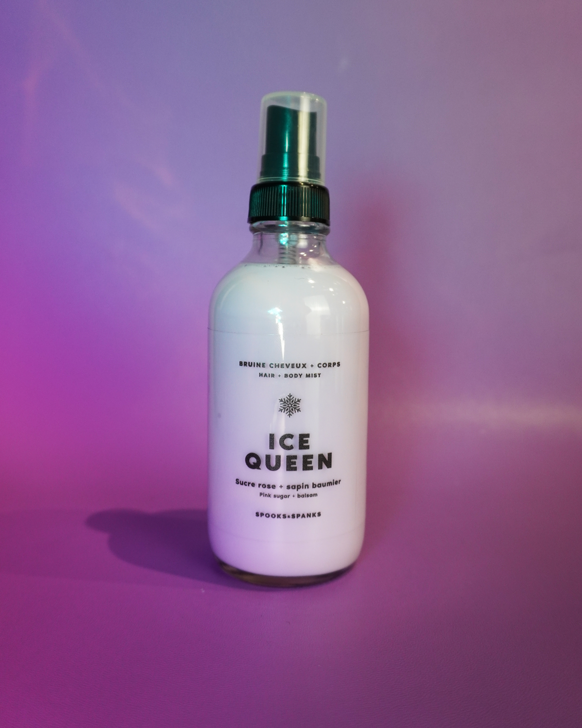 Bruma para cabello y cuerpo con azúcar rosa y bálsamo Ice Queen